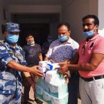 पुर्वमन्त्री राईद्वारा सुरक्षा निकायलाई स्वास्थ्य सामाग्री प्रदान