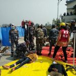 पूर्व घट्ना अभ्यासमा रेडक्रसबाट प्राथमिक उपचार र एम्बुलेन्स सेवा प्रदान (फाेटाे फिचर)