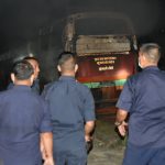 पार्किङ्ग गरिएको बसमा आगलागी