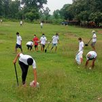 युवा क्लबद्धारा सन्तानेश्वर महादेवको मन्दिर क्षेत्रको सरसफाई