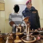 मन्दिरबाट मुर्ति लगायतका सामानहरु चोरी गर्ने पक्राउ