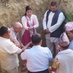 मा.बि.नौलापुरमा चार कोठे पक्की भवनको सिलन्यास