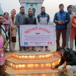 हवाइजहाज दुर्घटनाका मृतकको सम्झनामा दिप प्रज्वलन