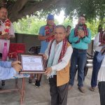 नवनिर्मित पक्की शाैचालय भवन हस्तान्तरण