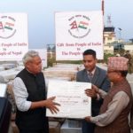 भूकम्प पीडितका लागि भारत सरकारले पठाएको राहत समाग्री हस्तान्तरण