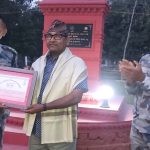 शसस्त्र प्रहरी प्रधान कार्यालयद्वारा डुडुवा अध्यक्ष चौधरी सम्मानित