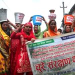 पानी माग्दै सडकमा प्रदर्शन