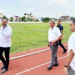 प्रदेशका कानुनमन्त्री अग्रवालद्वारा नेपालगन्ज रंगशालाको अवलोकन