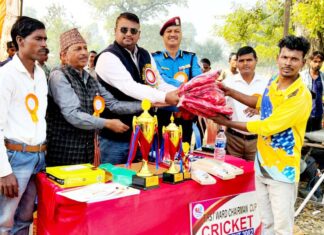 नरैनापुरमा वडाअध्यक्ष कप क्रिकेट प्रतियोगिता सुरु