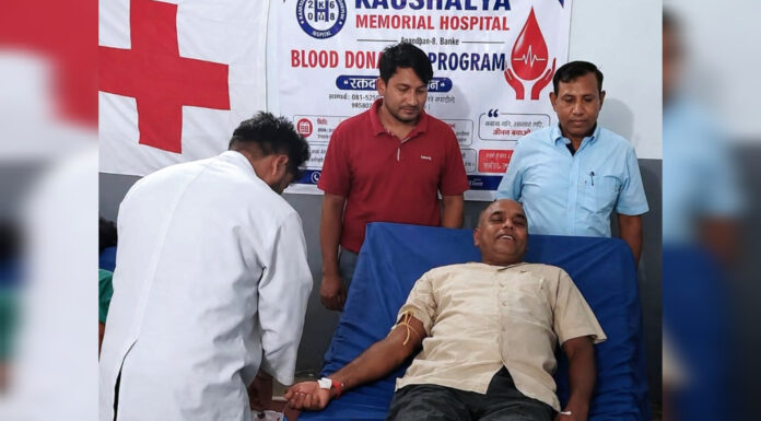 सञ्चारकर्मी जायसवालले गरे १०९औं पटक रक्तदान